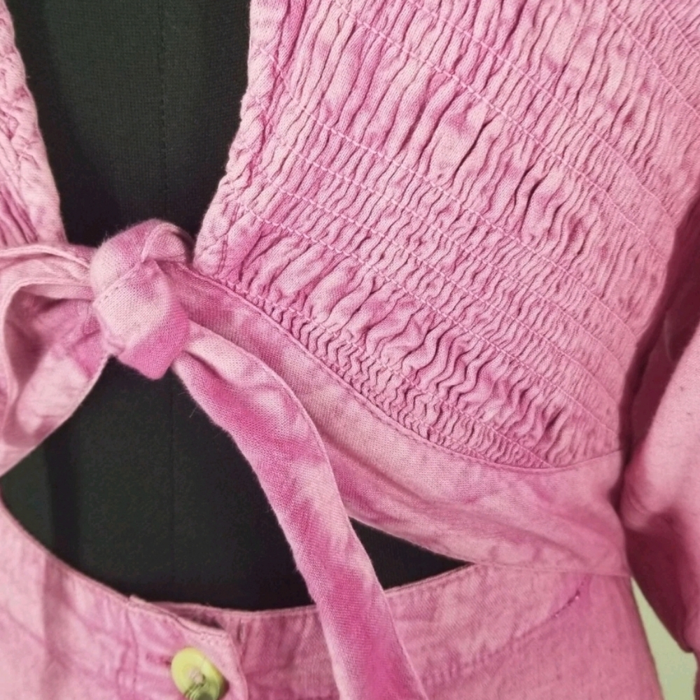 Free People Mauve Maxi Dress with Tie-Front - Picture 5 of 16